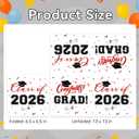 Class of 2026 Graduation Napkins, 3-Ply Disposable Congrats Grad Paper Napkins for Dinner and Cocktail Party Decorations, School and College, 6.5-Inch Square (100, Black Red)