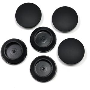 6 Pcs 30 mm Silicone Rubber Plugs Snap in Locking Hole Plugs for 30-33mm (1-3/16"-1-5/16") Round Holes, Flush Type Rubber Stoppers, Flexible Tube Pipe End Caps Covers, Waterproof Sealing Plugs, Black