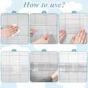 3 Pack Bathroom Makeup Organizer Long Narrow Clear Cabinet Door Organizer Wall Mount Clear Bathroom-Organizers and Storage with 3 Compartments Acrylic Shower Shelves for Kitchen & Bathroom, Office