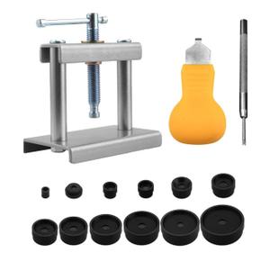 Watch Press Tool, Watch Back Case Closer, Watches Battery Replacement Tool with Watc-h Back Remover Tool, Repair Kit for Watches, Only for Round Dials 16 to 50mm