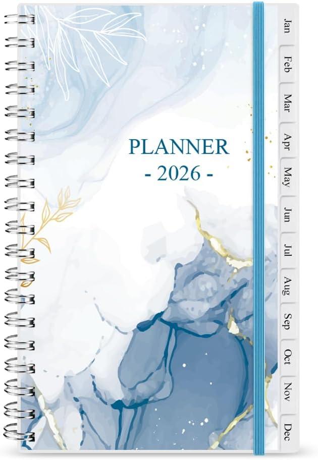 2026 Pocket Planner/Calendar - January 2026 - December 2026, A6 Weekly & Monthly Organizer Notebook & Journal to Track Goals, Easy to Organize Your Daily Life, 3.75" x 6.75", Blue