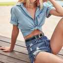 Leather Belt for Women Fashion Ladies Waist Belt with Silver Buckle for Jeans Pants Dress (Black) (Black)