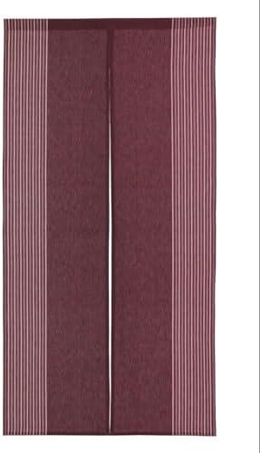 Waraku Fuuka Japanese Curtain Noren Tapestry Curtains for Doorway Including Clips (Red Bean)