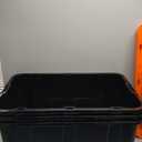 IRIS USA 4-Pack 27 Gallon Storage Bins with Lids |Made in USA| Heavy Duty Plastic Tote Containers for Truckbed Tool Box Organization, Large - Orange