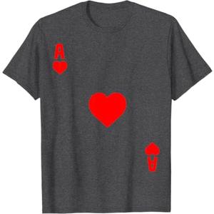 Ace of Hearts Costume Cards Deck Halloween TShirt. XS Size