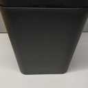 Hemoton 14l Trash Can with Lid, Press-top Garbage Bin for Kitchen and Bathroom, Black Plastic Waste Basket for Office and Narrow Spaces, Pack of 2