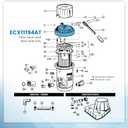D.E.CX11194AT Filter Head with Vent Valve Replacement for Hayward Perflex EC65,EC65A,EC75,EC75A Extended-Cycle D.E. Filter Above Ground Spa and Swimming Pool