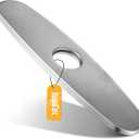 Hiqufet Kitchen Faucet Plate Hiqufet Faucet Plates to Cover Holes Stainless Steel Matching 1 or 3 Hole Kitchen Faucet or Bathroom Faucet deck plate Brushed Nickel 10.35 Inch