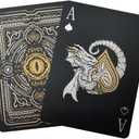 ACELION Waterproof Playing Cards, Plastic Playing Cards, Deck of Cards, Gift Poker Cards (Black Dragon)