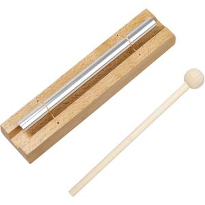 7" Meditation Chime, Mindfulness Bell for Teachers, Classroom Management & Yoga, Solo Tone Energy Chime, Sound Healing Instrument, Responsive Classroom Tool for Focus & Calm - Silver