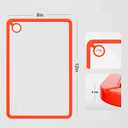 2 x 12"x8" Small Clear Tempered Glass Cutting Board,Non-Slip Dishwasher Safe Heat & Shatter Resistant Cutting Board for Kitchen Countertop Meal Prep (Red-Small)