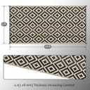 SAND MINE Waterproof Outdoor Rug 9x18 ft, Plastic Reversible Rug, Modern Area Rug, Large Floor Mat for Outdoors, RV, Patio, Backyard, Deck, Picnic, Beach, Camping, Black & Beige