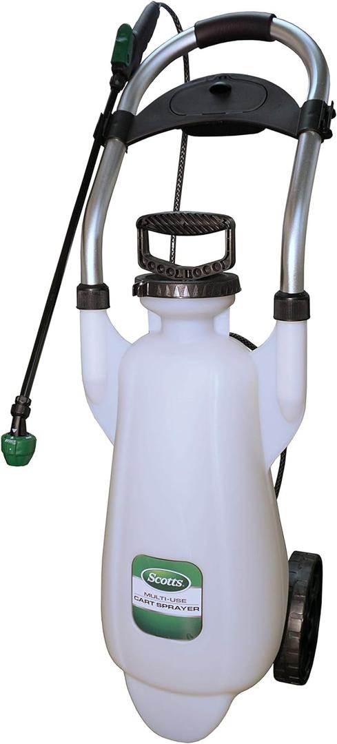 Scotts 190618W Wheeled Sprayer Pump, 3 Gallon, 3-Gallon, Manual Cart