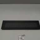 PATIKIL 12 x 3 Inch Door Air Vent Cover, Aluminum Grille Ventilation Cover Louvered Diamond Hole with Mounting Screws for Cabinet Wardrobe Door, Black