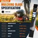 42 Inch Mulching Mower Blades Compatible with John Deere D100 D105 D110 D125 E100 S100 LA105 LA115 LA125, Fits 42" Deck Riding Lawn Tractor, Compatible with GX22151 / GY20850 / AM141033