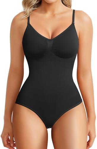BRABIC Womens' Seamless Sleeveless V-Neck Bodysuit Shapewear Tummy Control Size XL
