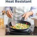 5 Pieces Silicone Spatula Set, Food Grade Rubber Spatula, Upgrade Strong Handle with Ergonomic Grip, Heat Resistant Up to 600F for Nonstick Cookware, Cooking Creamy White (Beige)