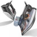 Steam Iron for Clothes with LCD Screen, 1700W Iron Non-Stick Ceramic Soleplate, Auto Shutoff, Self-Cleaning, Anti-Drip, Steam Burst, Spray Mist 10.14oz Water Tank