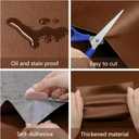Leather Repair Patch 15.7x160 inch Large Self-Adhesive Vinyl DIY Leather Repair Kit for Sofa Car Seats Chairs Shoes Bags Damaged Furniture (Brown