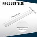 Zonon 2 Pcs 6061 Aluminum Flat Bar 1/8 Thickness x 1'' Width x 24 '' Length General Purpose Plate Metal Aluminum Bar