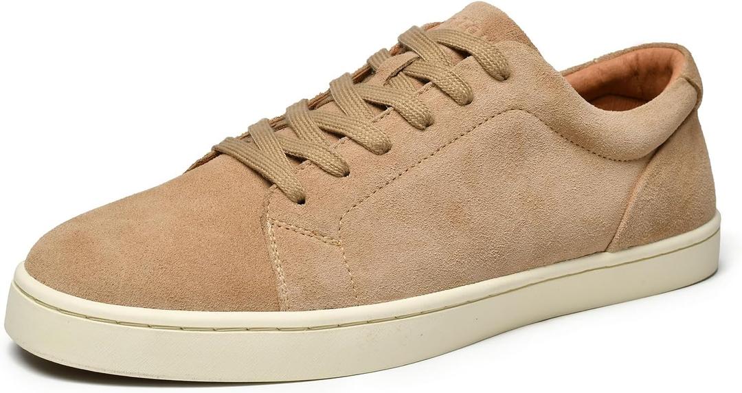 Go Tour Men's Casual Suede Leather Handmade Sneakers