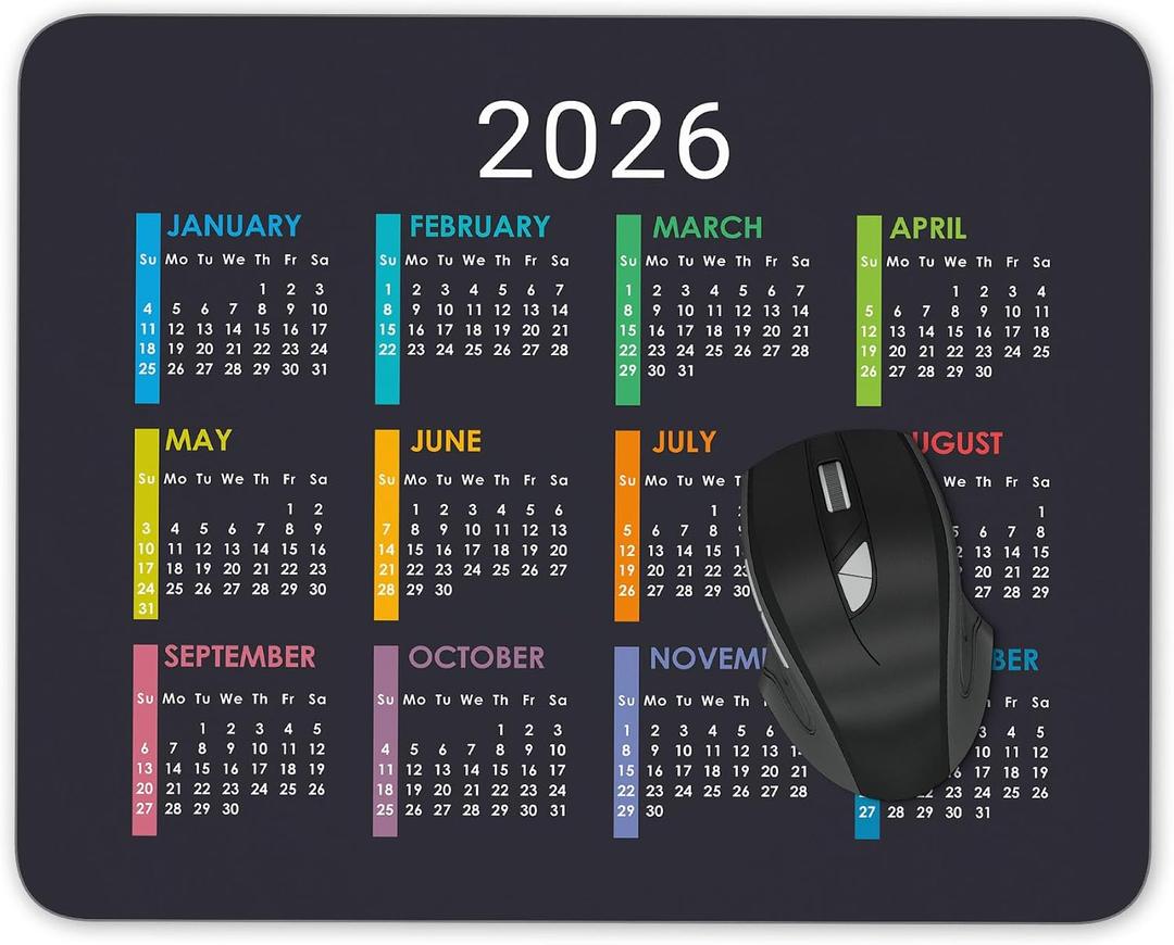 Calendar Mouse pad Gaming Mouse pad Mousepad Nonslip Rubber Backing (2025 Year Calendar)