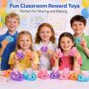 12 Pack Colorful Bunny Squishy Toys, Stress Relief Squeeze Toys Bulk, Birthday Party Favors for Kids 3-5,4-8, Boys Girls Party Supplies Novelty Prizes Classroom Gifts