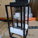 21" Outdoor Wall Light Fixtures Waterproofed Exterior Lantern W/Sturdy Rectangular Double Cage In Satin Black&Clear Tempered Glass,Sconce Mounted For House Patio,Front door,Porch,Garage Lighting 2Pack