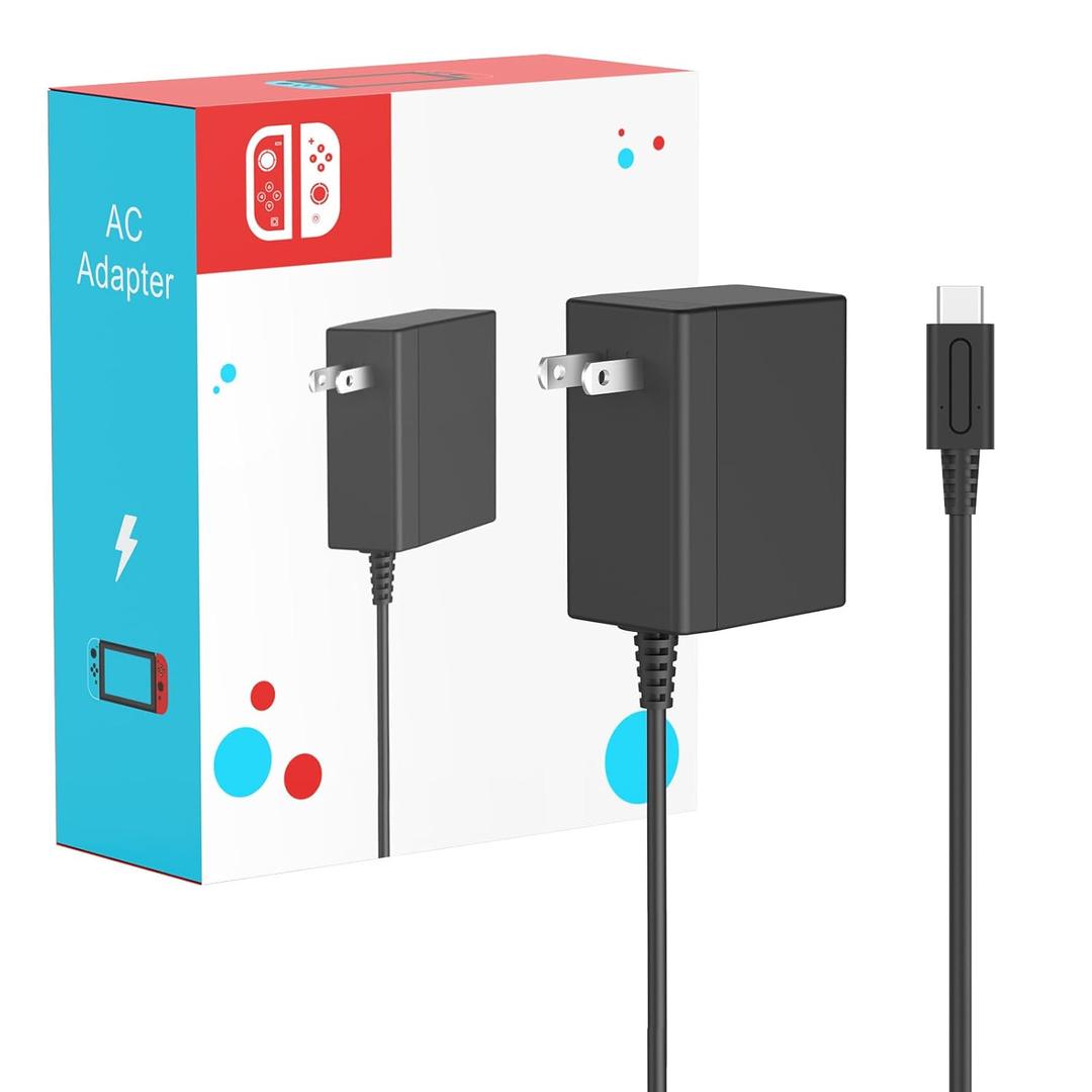 MARSDOCK 45W Charger for Nintendo Switch - 15V 2.6A AC Adapter Fast Charging with 10FT USB C Cord - Compatible with Switch Lite, OLED, Steam Deck - Support TV Mode