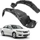 ECOTRIC Front Fender Liner Compatible with 2008-2012 Honda Accord Sedan W/Insulation Foam Replace for HO1249138 HO1248138 74100TA5A00 74150TA5A00 Inner Wheel Liner Splash Driver & Passenger Side