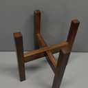 Natural Bamboo Plant Stand Indoor, Adjustable Plant Shelf Indoor Fits 8-12 Inch Pots, Mid Century Modern Decor to Refresh Your Space(Pot & Plant Not Included)