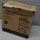 NATURE'S SOURCE Makeup Organizer for Vanity, 3-Tier Corner Bathroom Organizer Countertop with Makeup Brush Holder, Corner Counter Storage for Bathroom Dresser- Amber Gold