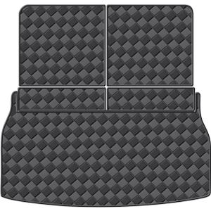 Cargo Mat & Backrest Mats for 2020-2025 Lincoln Aviator Accessories, All Weather Waterproof Rear Cargo Liner Rear Trunk Liner Back Seat Cover Protector (Behind 3rd Row)