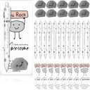 60 Sets Employee Appreciation Gifts You Rock Pencils Bulk 6 Styles 0.7 mm Mechanical Pencils with Erasers Positive Cards for Social Worker Volunteer Teacher Coworker Office Staff Supplies