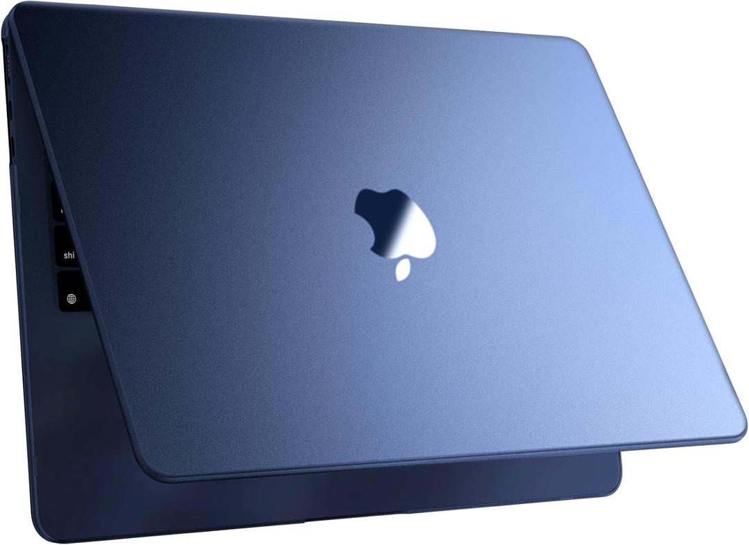 Macaset [Official Midnight] for MacBook Air 15 inch Case M5 M4 M3 M2 2026-2023 [100% Color Match] [Ultra Thin Armor] Protective Hard Shell Cover for Laptop A3448 A3241 A3114 A2941 - Midnight Clear