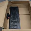 Lenovo 510 Wireless Keyboard & Mouse Combo, 2.4 GHz Nano USB Receiver, Full Size, Island Key Design, Left or Right Hand, 1200 DPI Optical Mouse, GX30N81775, Black