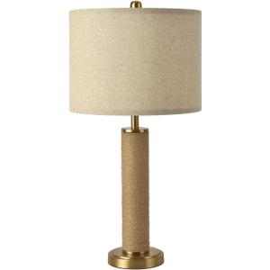 Sionfungluxx Boho Table Lamp for Bedroom, Brass Gold Wicker Table Lamp, Suitable for Small Space, Farmhouse Boho Lamp, Rustic Design Desk Lamp for Kitchen Counter, Bedside, Bedroom, Nightstands Decor