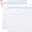 OTraki Large Washing Machine Bag 2 Pack 43 x 35in XL Mesh Laundry Bags 2 Pack Heavy Duty Zipper Big Dryer Wash Net for Delicates Bedding Blanket Pet Bed Camp Travel Dorm Jumbo Netted Organizer White (35 x 43 inch)