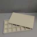 Set of 8 Stackable Jewelry Organizer Trays with 1 Lid for Drawer & Dresser Organizer, Adjustable Velvet Jewelry Box Tray Earring Organizer Necklace Storage Ring Bracelet Display Case (Beige)