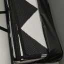 HEBE Outdoor Rug Waterproof 9x12, Reversible Plastic Straw Rug RV Camping Rug, Indoor Outdoor Patio Mat Clearance, Outside Carpet for Porch,Deck,Camper,Balcony,Backyard,Picnic (White/Black)