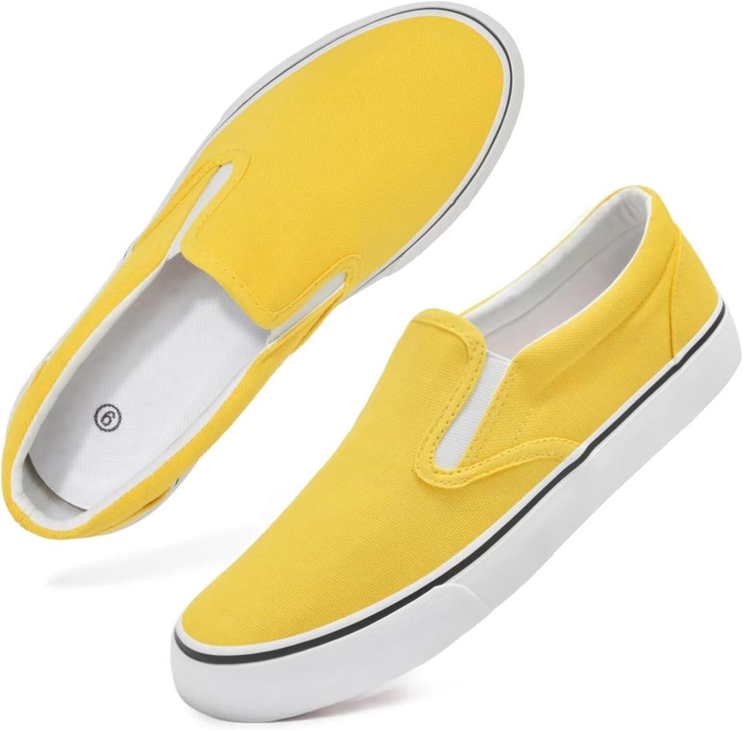 Women's Slip on Canvas Shoes Classic Casual Sneaker, Fashion Sneakers for Walking No Lace Travel, 8