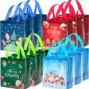 Mr. Pen- Christmas Gift Bags with Handles, 12 Packs, 8.5” x 9”, 4 Styles, Christmas Paper Bags