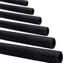 Split-Sleeve Wire Loom for High-Temperature Automotive Harness and Home Cable Management, 25ft - 1.25 inch Braided Cable Management Sleeve Cord Protector, Self-Wrapping Split Wire Loom (Black)