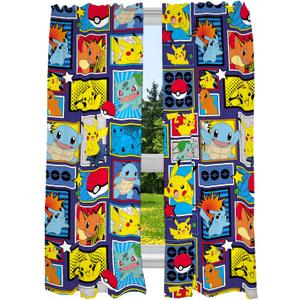 Franco Kids Room Window Curtains Drapes Set, 82 x 63 in, Pokemon (Multicolour)