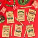 Fancy Land 48 Pcs Christmas Ballpoint Pen and Spiral Notepads Set Mini North Pole Notebooks Holiday Pens for Xmas Party Stocking Fillers Classroom Gifts Prizes