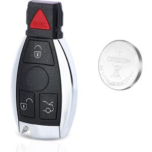 Beefunny 315MHz Smart 3+1 4 Button Replacement Remote Key Fob for Mercedes-Benz Support NEC & BGA 2000-2014 Year, 705 Moto