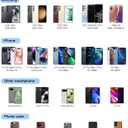 3 x Card Holder for Phone Case, Leather Phone Wallet Stick On, Strongest Adhesive Phones Wallet for iPhone/Android, Minimalist Slim RFID, Fit 7 Cards, Blue, 1 Pack