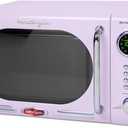 Nostalgia Retro Compact Countertop Microwave Oven 700-Watts with LED Digital Display-Child Lock-Easy Clean Interior-Lavender, 0.7 Cu. Ft (0.7 Cu. Ft., Lavender)