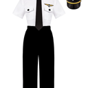Kids Pilot Costume for Boys Airline Captain Pilot Uniform for Boys’ Career Day Dress Up Airline Costume Gifts, M