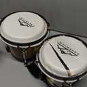 EASTROCK Bongo Drum 6 and 7 Bongos Set for Adults Beginners, Professionals, Tunable Wood and Metal Drum Percussion Instruments with Bag and Tuning Wrench Stripe